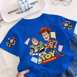 【ส่งจากกรุงเทพฯ】จัดส่งภายใน 24 ชม. COD เสื้อยืดเด็ก ลายการ์ตูน Toy Story ผ้าอัปเกรด นุ่ม สวมใส่สบาย