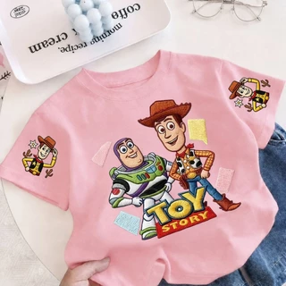 【ส่งจากกรุงเทพฯ】จัดส่งภายใน 24 ชม. COD เสื้อยืดเด็ก ลายการ์ตูน Toy Story ผ้าอัปเกรด นุ่ม สวมใส่สบาย
