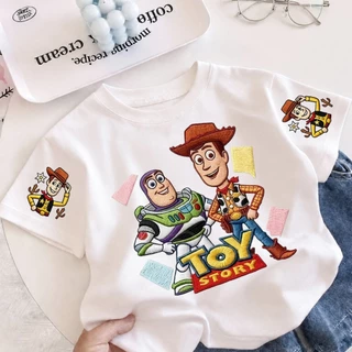 【ส่งจากกรุงเทพฯ】จัดส่งภายใน 24 ชม. COD เสื้อยืดเด็ก ลายการ์ตูน Toy Story ผ้าอัปเกรด นุ่ม สวมใส่สบาย