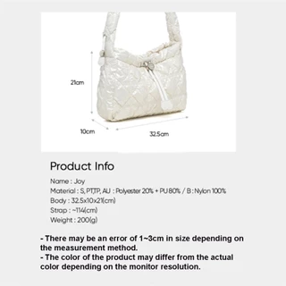 ❤️แท้ / พร้อมส่ง❤️ Carlyn JOY BAG กระเป๋าสะพาย ปรับสายได้ | สี Taupe/Black/Silver/Metal/Pearl White