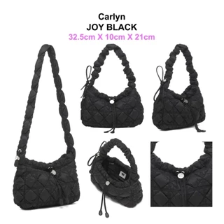 ❤️แท้ / พร้อมส่ง❤️ Carlyn JOY BAG กระเป๋าสะพาย ปรับสายได้ | สี Taupe/Black/Silver/Metal/Pearl White