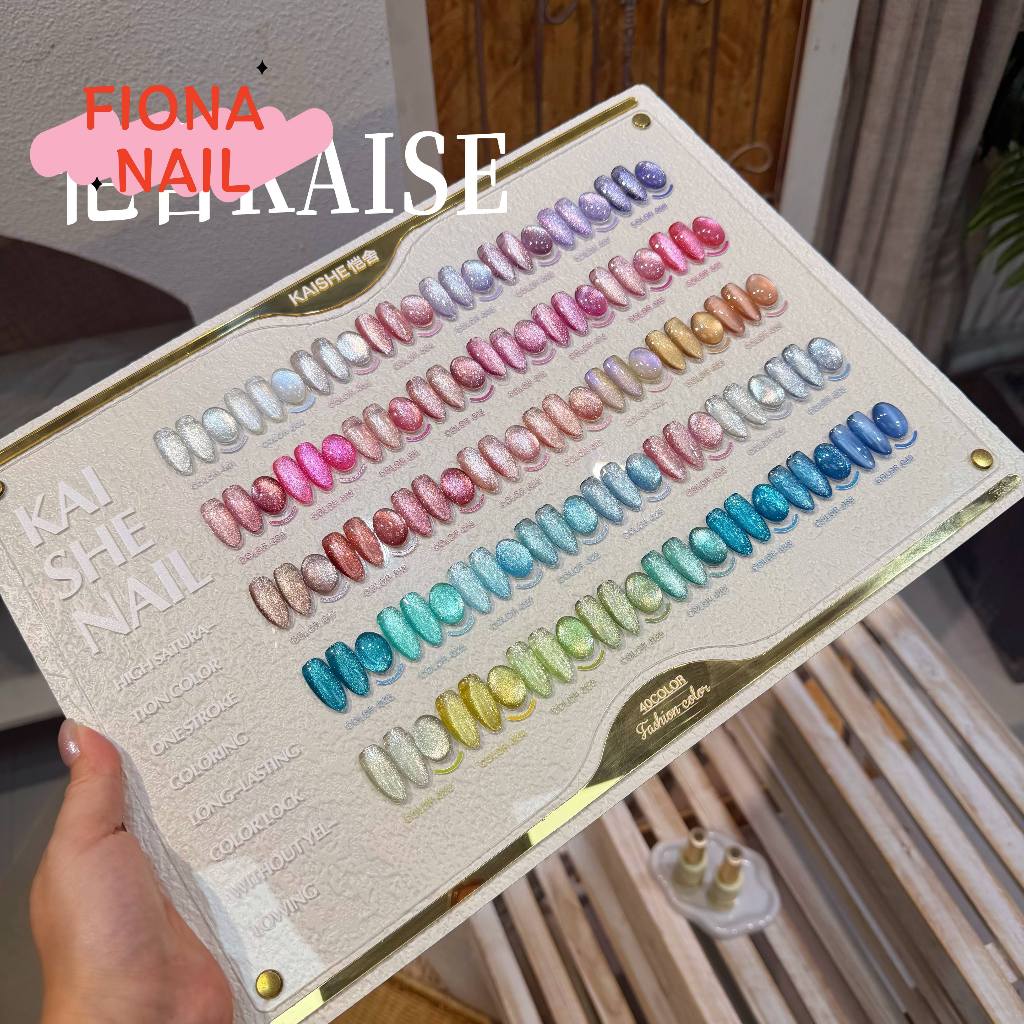 พร้อมส่ง สีลูกแก้ว KAISE 40 สี  สีเจลแคทอาย สีลูกแก้ว  สีเจล cat eye สีลูกแก้ว สีเจลลูกแก้ว แคทอาย สีแคทอาย ฟรีชาร์ทสี มาใหม่