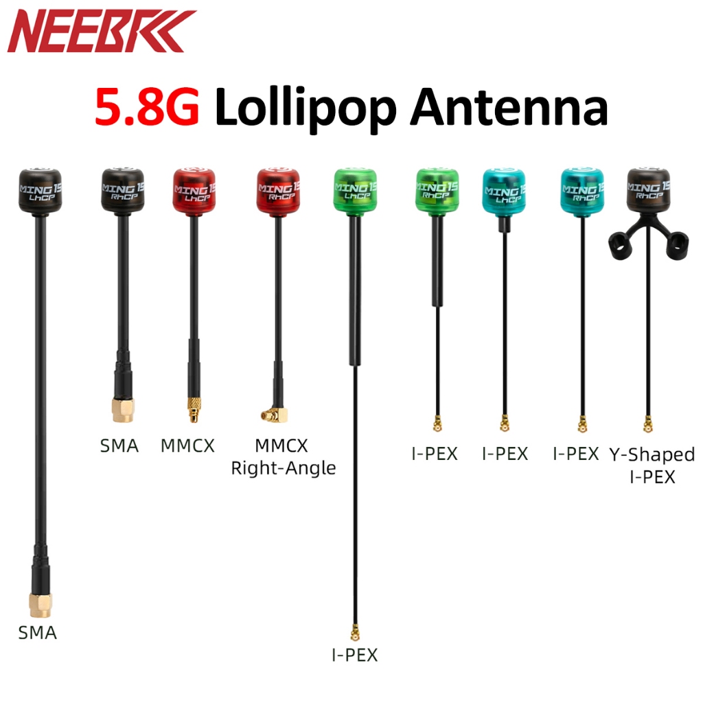 5.8G Lollipop Antenna 3.3dBi 65/86 มม./90 มม./160 มม.LHCP FPV Visual Antenna SMA MMCX IPEX สําหรับ RC Freestyle FPV Racing Drone Multicopter Quadcopter DIY อะไหล่