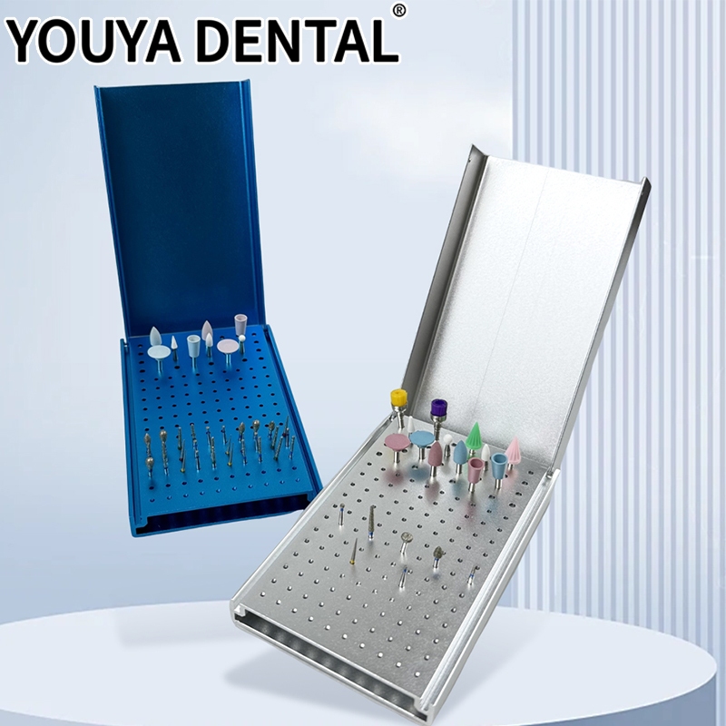1 pcs 152 หลุม Autoclavable Dental Bur กล่องฆ่าเชื้ออลูมิเนียม FG RA ผู้ถือความเร็วสูงต่ํา Organizer