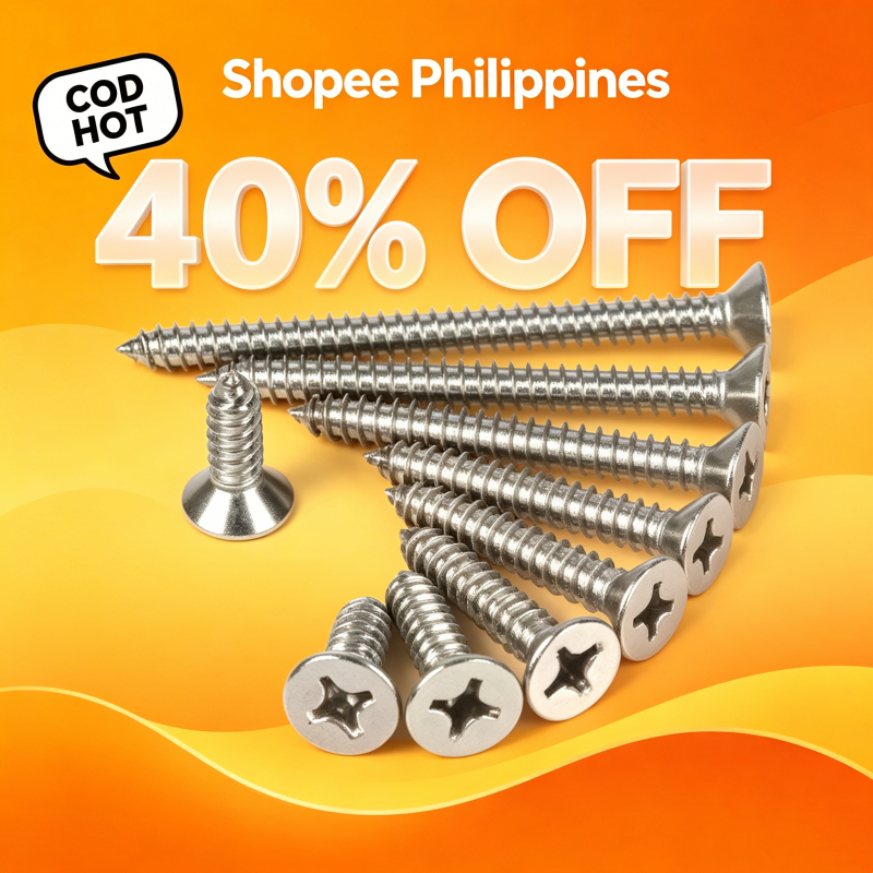 COD สกรูตัดเกลียวไม้หัวกลมแบน สแตนเลส316 316 Stainless Steel Pan Head Self Tapping Wood Screw ยาว 5-