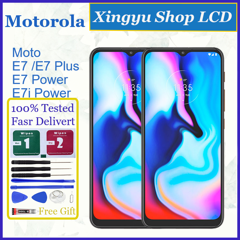 สําหรับ Motorola Moto E7 E7 Plus E7 Power E7i Power LCD หน้าจอสัมผัสพร้อมกรอบเปลี่ยน