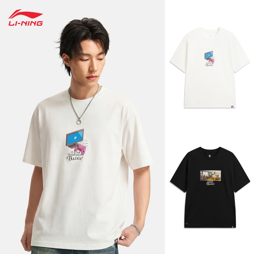 LI-NING เสื้อยืดแขนสั้น AHSW183 Legit Official Store