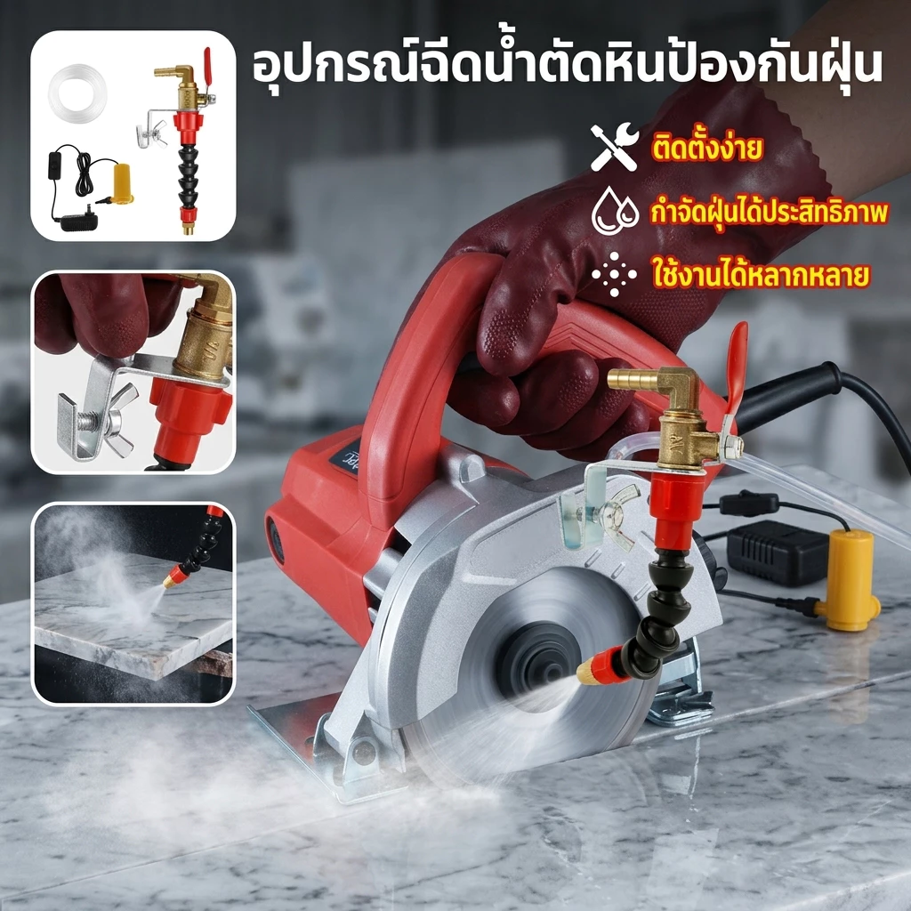 หัวฉีดน้ําหล่อเย็น กันฝุ่น สําหรับเครื่องเจียรมุมกระเบื้อง อิฐ หินอ่อน เครื่องพ่นสเปรย์น้ําเย็น ประหยัดน้ํา พร้อมท่อ