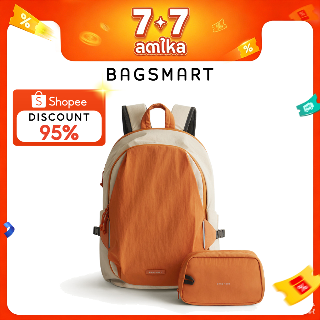BAGSMART 25L 180 °เปิดกระเป๋าเป้สะพายหลังเดินทาง Clamshell กระเป๋าเป้สะพายหลังคอมพิวเตอร์ 15.6 นิ้ว กระเป๋าเป้สะพายหลังกีฬา