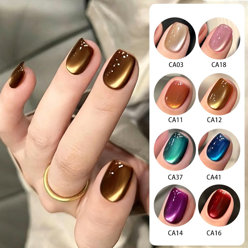 【Local】UR SUGAR สีลูกแก้ว 12 สี ขวดใหญ่ 15ml พิเศษ เพิ่มผงแม่เหล็กให้พิเศษกว่าเดิม ทาง่าย อบแห้งไว้ ทำเล็บมือเล็บเท้า ดูดี