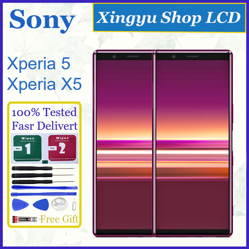 OLED สําหรับ Sony Xperia 5 X5 J8210 J8270 J9210 SOV41 SO-01M จอแสดงผล LCD Touch Screen Digitizer เปล
