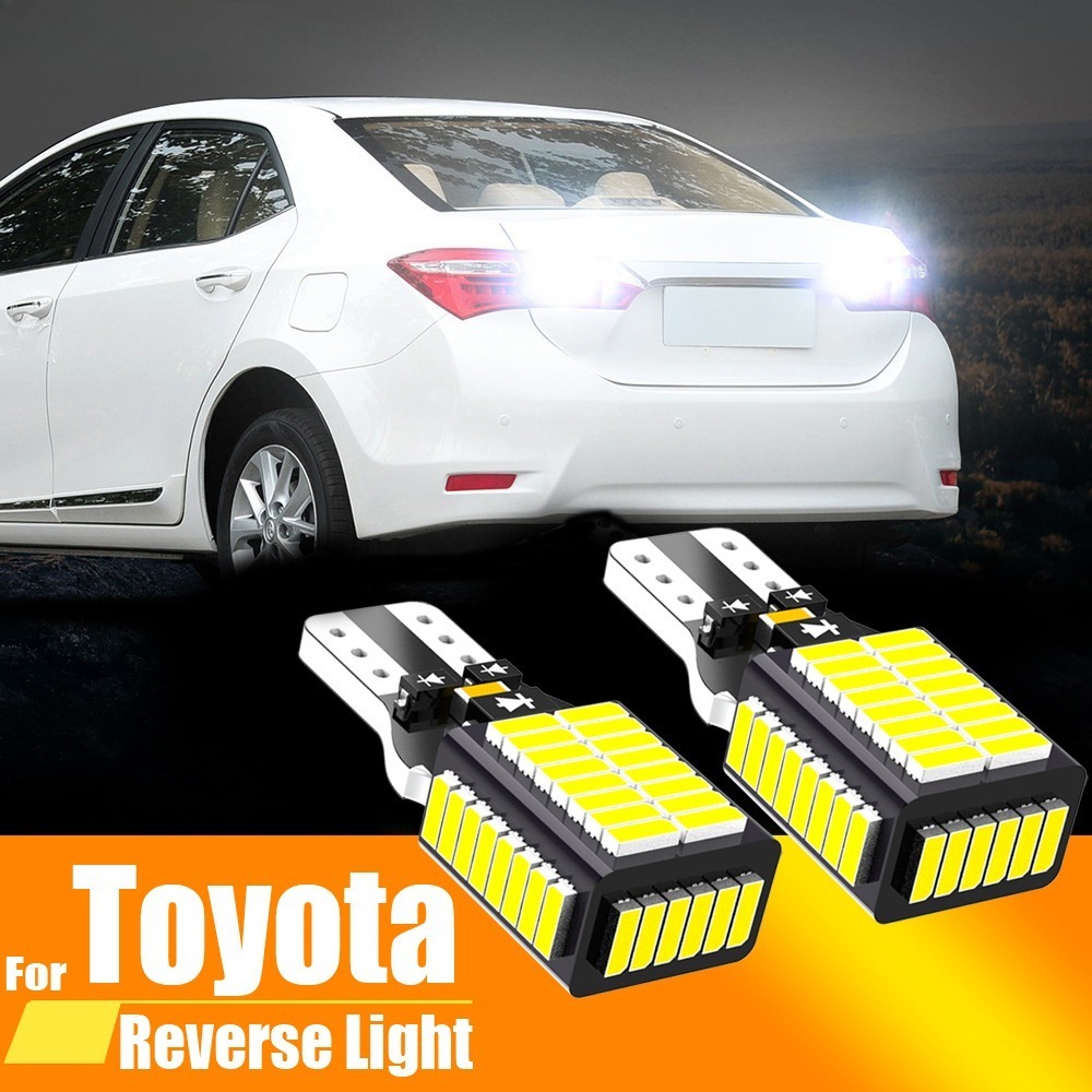 2x LED ย้อนกลับ Light Blub โคมไฟ W16W T15 921 Canbus สําหรับ Toyota Auris Avensis T27 CHR Camry Coro