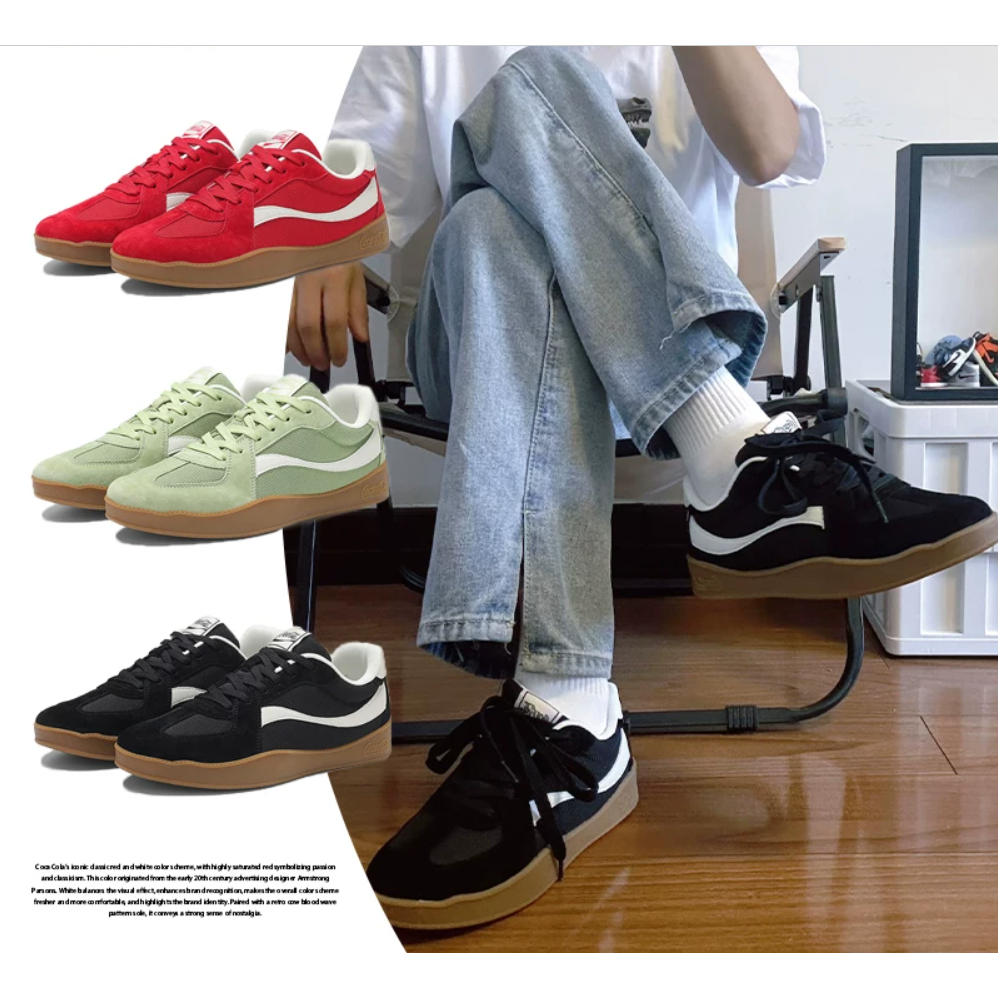 8 TBA4 Clearance Coca-Cola ผู้ชายผู้หญิง Breathable การฝึกอบรมรองเท้าสบายๆรองเท้าสบายๆกีฬารองเท้าผ้า