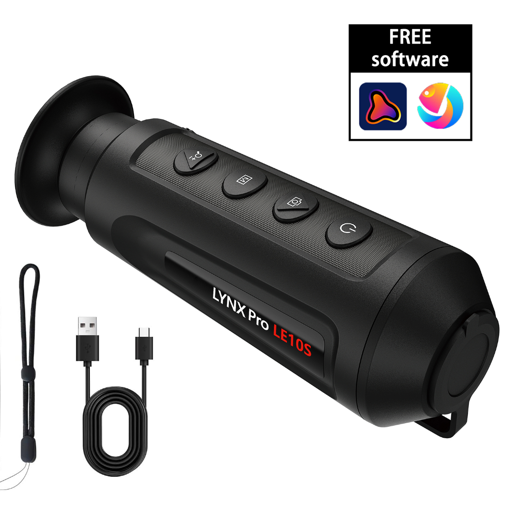 กล้องเทอร์มอล HIKMICRO LYNX LE10S, ขอบเขตการมองเห็นได้ในเวลากลางคืน, 256x192 IR; ตาข้างเดียวความร้อน