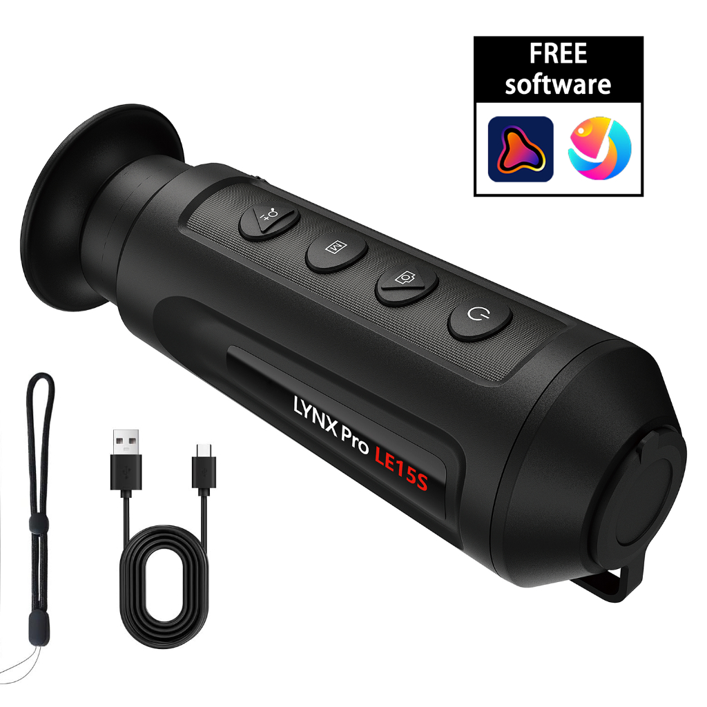 กล้องเทอร์มอล HIKMICRO LYNX LE15S, ขอบเขตการมองเห็นได้ในเวลากลางคืน, 256x192 IR; ตาข้างเดียวความร้อน