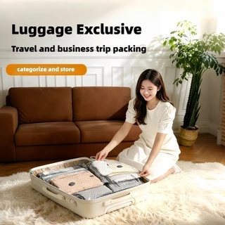 Vacuum storage bag ถุงเก็บเสื้อผ้าสุญญากาศ มีS/M/L ขนาด กระชับพื้นที่ได้มาก กันความชื้น ป้องกันรา สำหรับท่องเที่ยวเดินทางธุรกิจ ซื้อชุดแถมปั๊มสูบลมไร้สาย USB