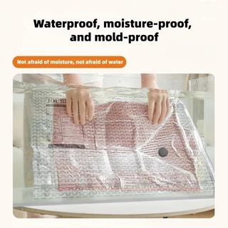 Vacuum storage bag ถุงเก็บเสื้อผ้าสุญญากาศ มีS/M/L ขนาด กระชับพื้นที่ได้มาก กันความชื้น ป้องกันรา สำหรับท่องเที่ยวเดินทางธุรกิจ ซื้อชุดแถมปั๊มสูบลมไร้สาย USB