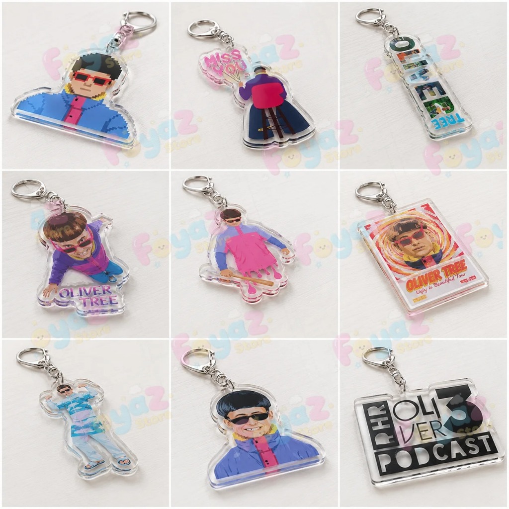 นักร้อง Oliver Tree พวงกุญแจสําหรับอุปกรณ์เสริมกระเป๋า Charm Ugly Is Beautiful Boy Music Key Chain แ