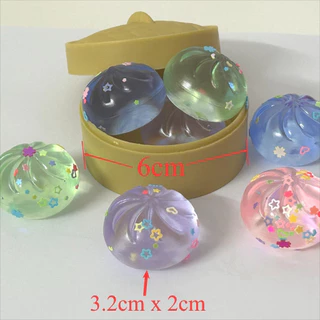 4-5 ชิ้นมินิเกี๊ยวกับ Steamer Bun Squeezable ของเล่นชุดนุ่มความเครียดบรรเทาคริสตัล Squishy Fidget Sensory ของเล่น Party โปรดปราน