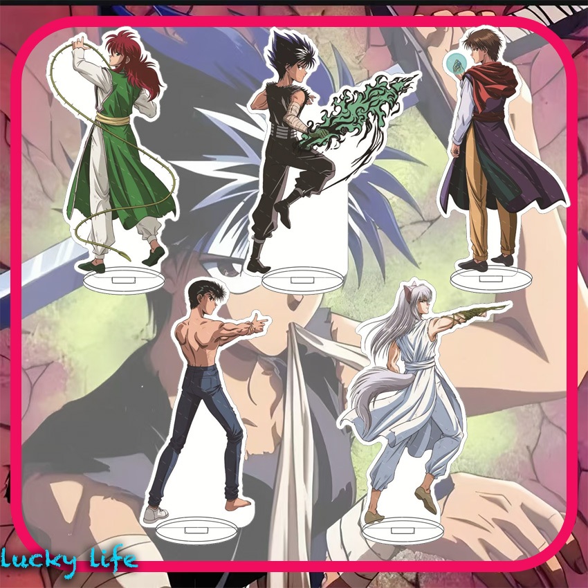 Yu Hakusho สแตนดี้อะคริลิค Yusuke Urameshi Kazuma Kuwabara Kuramaของตกแต่งโต๊ะเรียน