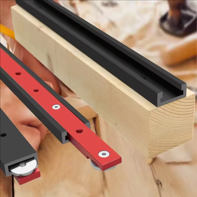 2pcs 30 ประเภท T-track & Miter Bar Slider T-slot Miter Track Jig Fixture Slot Connector อลูมิเนียมงา