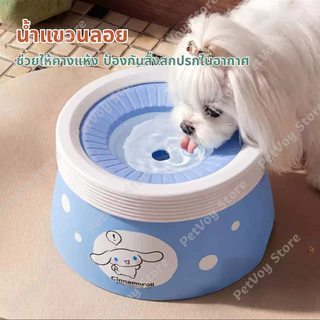 ชามลอย ชามน้ำสัตว์เลี้ยงลอย ชามกันน้ำหก ชามน้ำลอยตัว ที่ให้น้ำสัตว์เลี้ยง ป้องปากเปียก Floating bowl