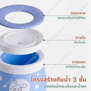 ชามลอย ชามน้ำสัตว์เลี้ยงลอย ชามกันน้ำหก ชามน้ำลอยตัว ที่ให้น้ำสัตว์เลี้ยง ป้องปากเปียก Floating bowl