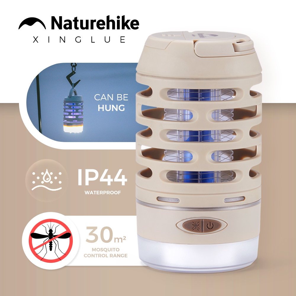 Naturehike Xinglue Camping Electric Shock ยุง Killer โคมไฟกลางแจ้ง Floodlight แมลง Killer Repellent Anti ยุงกับดักไฟฉาย NH22ZM005