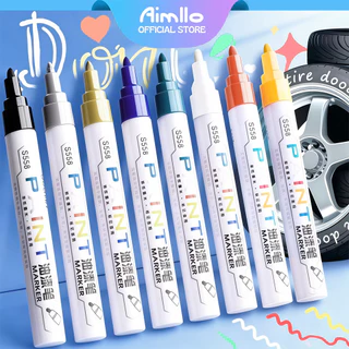 ปากกามาร์คเกอร์เคมี 11 สี กันน้ำ ใช้เขียนยาง เหล็ก กระเบื้อง กระจก พลาสติก แก้ว ไม้ แต้มสีรถ และป้ายทะเบียนรถ