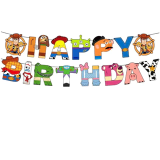 Toy Story 5 ตกแต่งงานปาร์ตี้แบนเนอร์บอลลูนเค้ก Toppers สําหรับเด็กวันเกิด Party