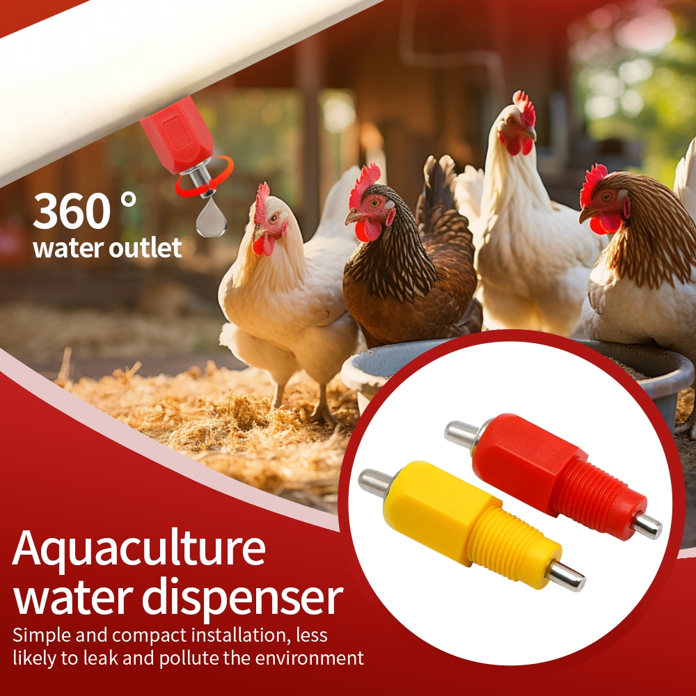 10/20 ชิ้น น้ำไก่ Nipple Drinker น้ำพุปากไก่อัตโนมัติเครื่องจ่ายน้ำไก่