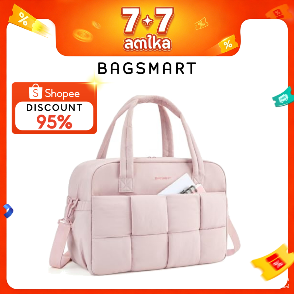 BAGSMART กระเป๋า Duffel กระเป๋าเดินทาง กระเป๋ากีฬา แพคเกจคอมพิวเตอร์ 29 ลิตรความจุสูง