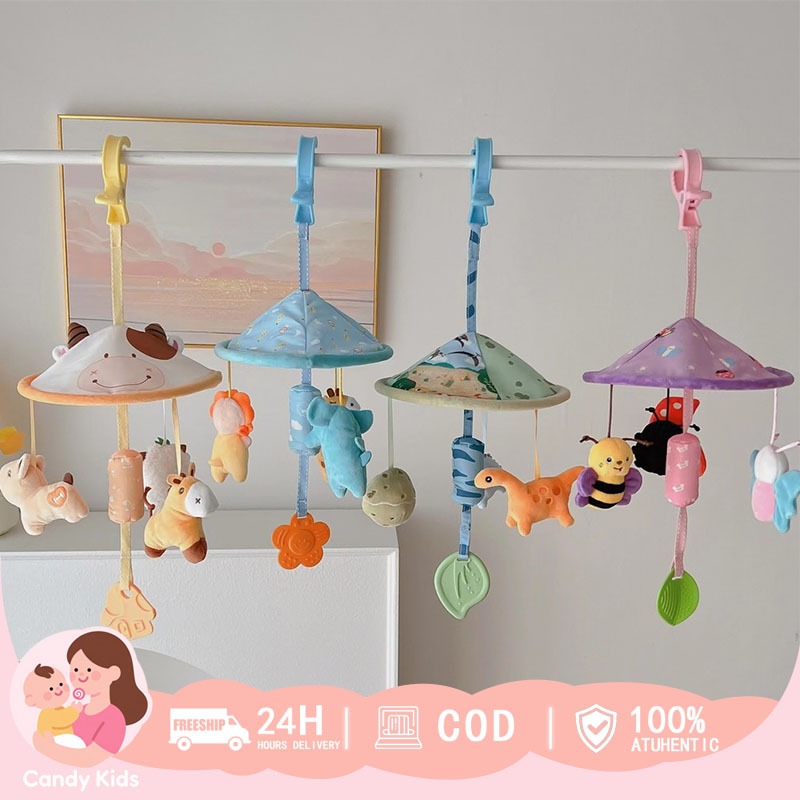 โมบายแขวนกระดิ่ง หมุนได้360องศา แขวนเปลเตียง รถเข็นคาร์ซีท ตัวล็อคแบบคลิป เคลื่อนย้ายง่าย