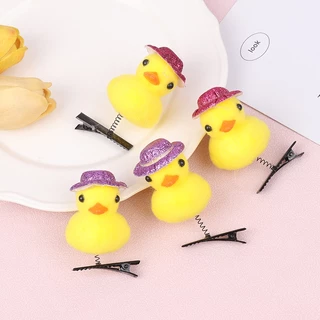เป็ดสีเหลืองการ์ตูนตุ๊กตา Hairpin น่ารักเด็กสัตว์ Duckbill คลิป Headwear อุปกรณ์เสริม