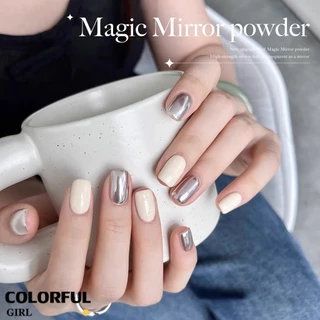 ผงกระจกวิเศษโซลิด 6 สี /4 สี ✨｜Mirror Powder / Aurora Powder / Laser Powder｜ผงขัดเล็บไทเทเนียม เม็ดสีโครเมียมเปลี่ยนสี｜เอฟเฟกต์แวววาวหรูหรา
