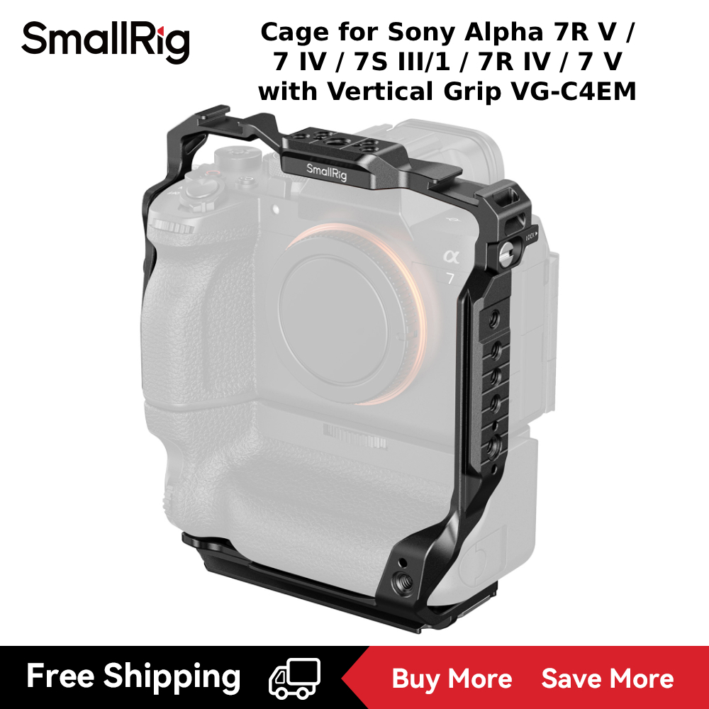 กรง SmallRig สําหรับ Sony Alpha 7R V / 7 IV / 7S III / 1 / 7R IV / 7 V พร้อมด้ามจับแนวตั้ง VG-C4EM #