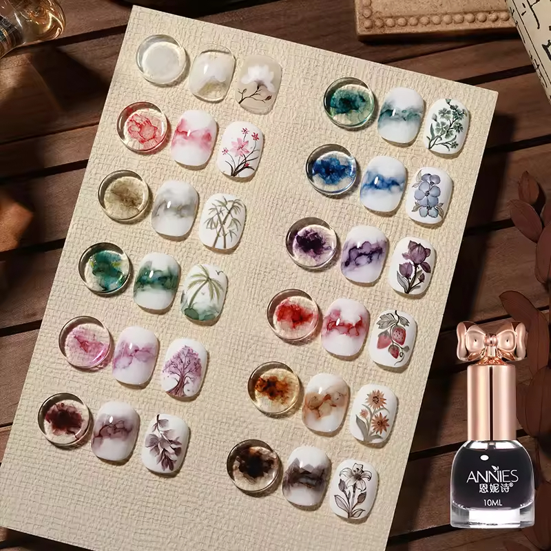 ANNIES กาวยาทาเล็บ 10 มล. ของเหลวย้อมสี Essential สําหรับวาดภาพ