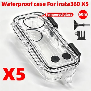 เคสกันน้ำแบบมองไม่เห็นสำหรับกล้อง Insta360 X5 กันน้ำลึก 60 เมตร เคสป้องกันสำหรับดำน้ำ อุปกรณ์เสริม Waterproof Case