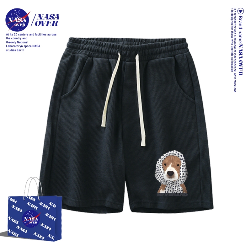【ของพร้อมส่ง ส่งใน 24 ชั่วโมง】 NASA กางเกงขาสั้น ฤดูร้อน ลำลอง ลายสุนัข ยูนิเซ็กส์ ทรงหลวม ดีไซน์ไม่ซ้ำ ใส่สบาย YG1671