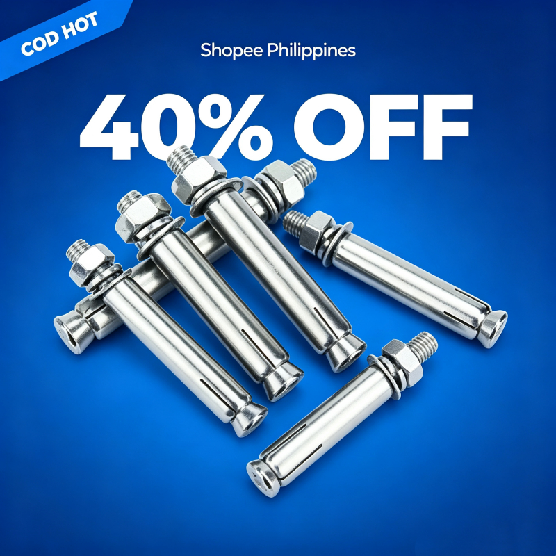COD สกรูขยายท่อภายนอกสแตนเลส 316 กันกร่อนสูง 316 Stainless Steel Sleeve Expansion Anchor Bolt M6 M8 