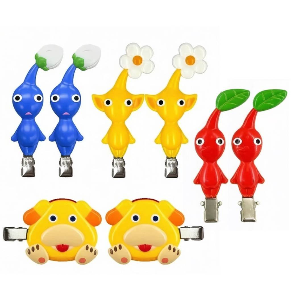 เกมน่ารัก Pikmin กิ๊บติดผม 2 ชิ้น สำหรับหญิงสาว Hairclip และ Hairpin