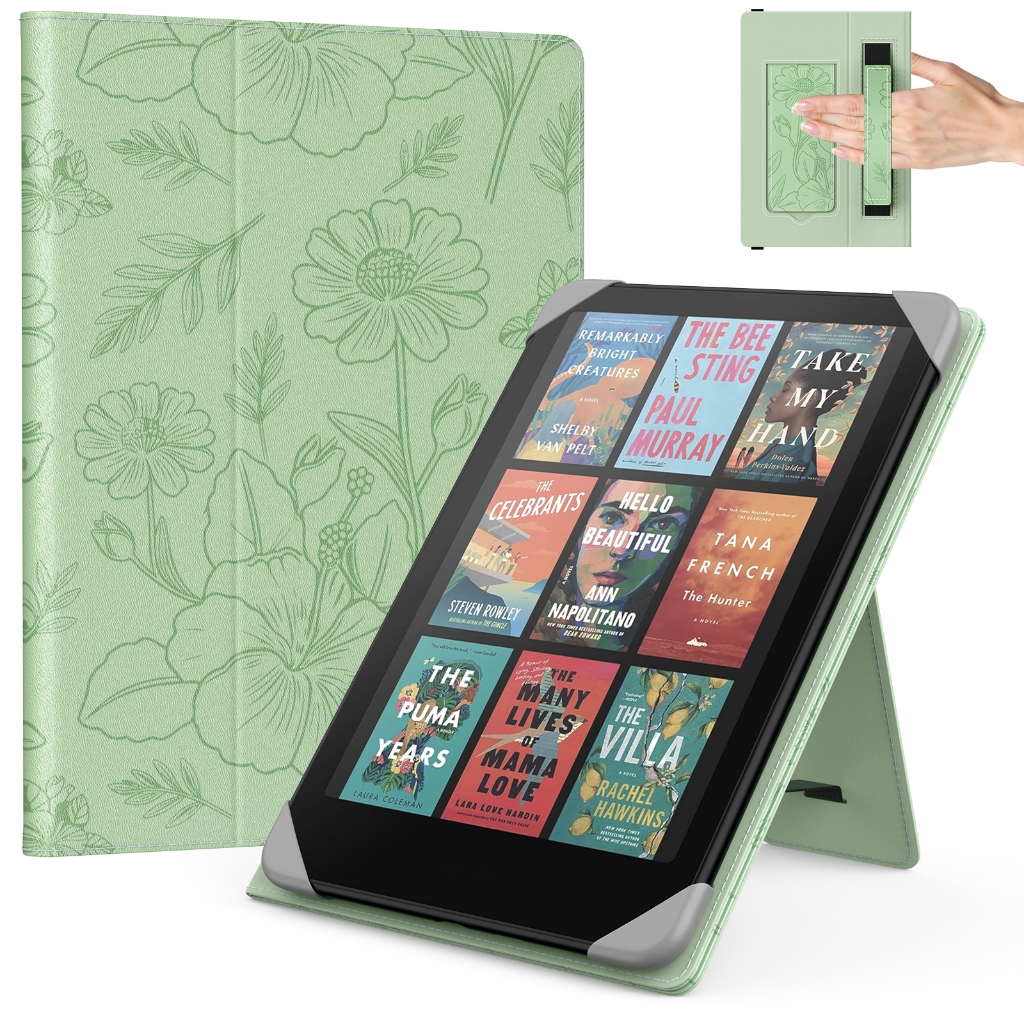 MoKo Universal Case พร้อมสายคล้องมือ/Kickstand สําหรับ 6.8 นิ้ว & 7 นิ้ว eReaders และแท็บเล็ต,Kindle