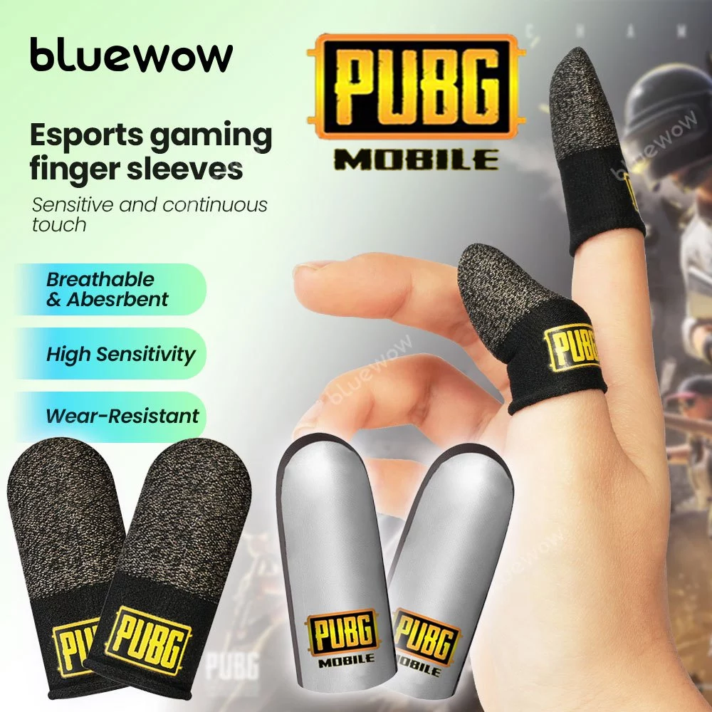 Bluewowpubggaming Finger Sleeve Sweat-Proof Finger Cover ถุงมือปลายนิ้วเกมลื่นหน้าจอสัมผัส Thumb ปลายนิ้วแขน