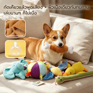 【Horbong Pets】21 รายการสุนัขของเล่น บีบมีเสียง ตุ๊กตาหมา เหมาะสำหรับสุนัขสายพันธุ์เล็ก ทนทานต่อการกัด ของเล่นแบบโต้ตอบ Dogtoy