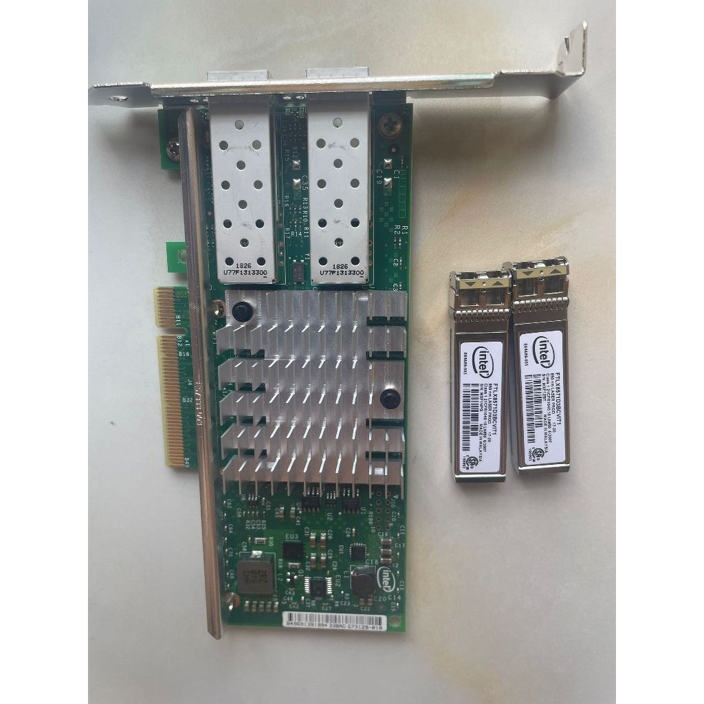 [สต๊อกพร้อม] intel X520-DA2 intel82599ES ชิปหลักรุ่น DELL XYT17 942V6 FTKMY VFVGR การ์ดเครือข่ายพอร์