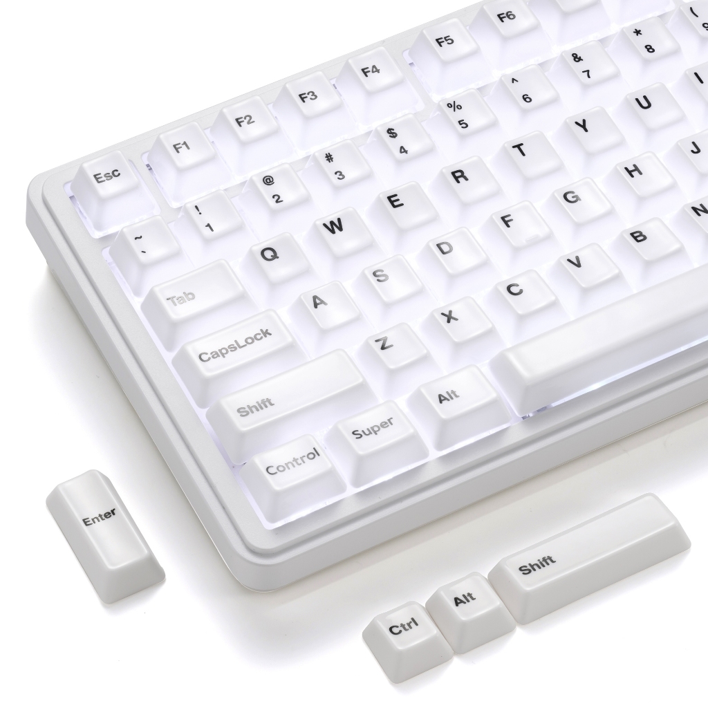 XVX Ceramic Keycaps Black/White Top-printed Cherry Profile Box Edition for Gaming&Office Ideal เข้าก