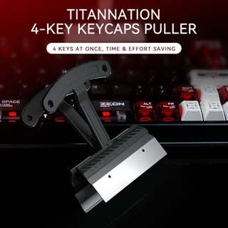 TITANNATION ที่ดึง Keycap 4 ปุ่ม อุปกรณ์เปลี่ยนคีย์แคป ทำความสะอาดคีย์บอร์ด พกพาง่าย (Black / White)