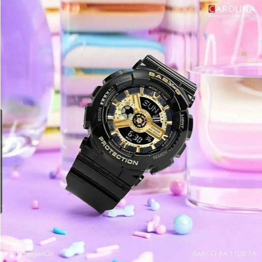 ชุดญี่ปุ่น Baby-G BA110 สาวนาฬิกาข้อมือผู้หญิงกีฬา G SHOCK สีชมพูนาฬิกานักเรียนสําหรับสาวเด็กนาฬิกาห
