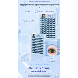 ขนตาปลอม 10 แถว ไม่ต้องใช้กาว ติดแน่น ถอดง่าย ดีไซน์แบบแบ่งส่วนดูเป็นธรรมชาติและมีชีวิตชีวา แต่ละเส้นแยกเป็นกระจุก เพื่อขนตาที่สวยงามในภาพถ่าย