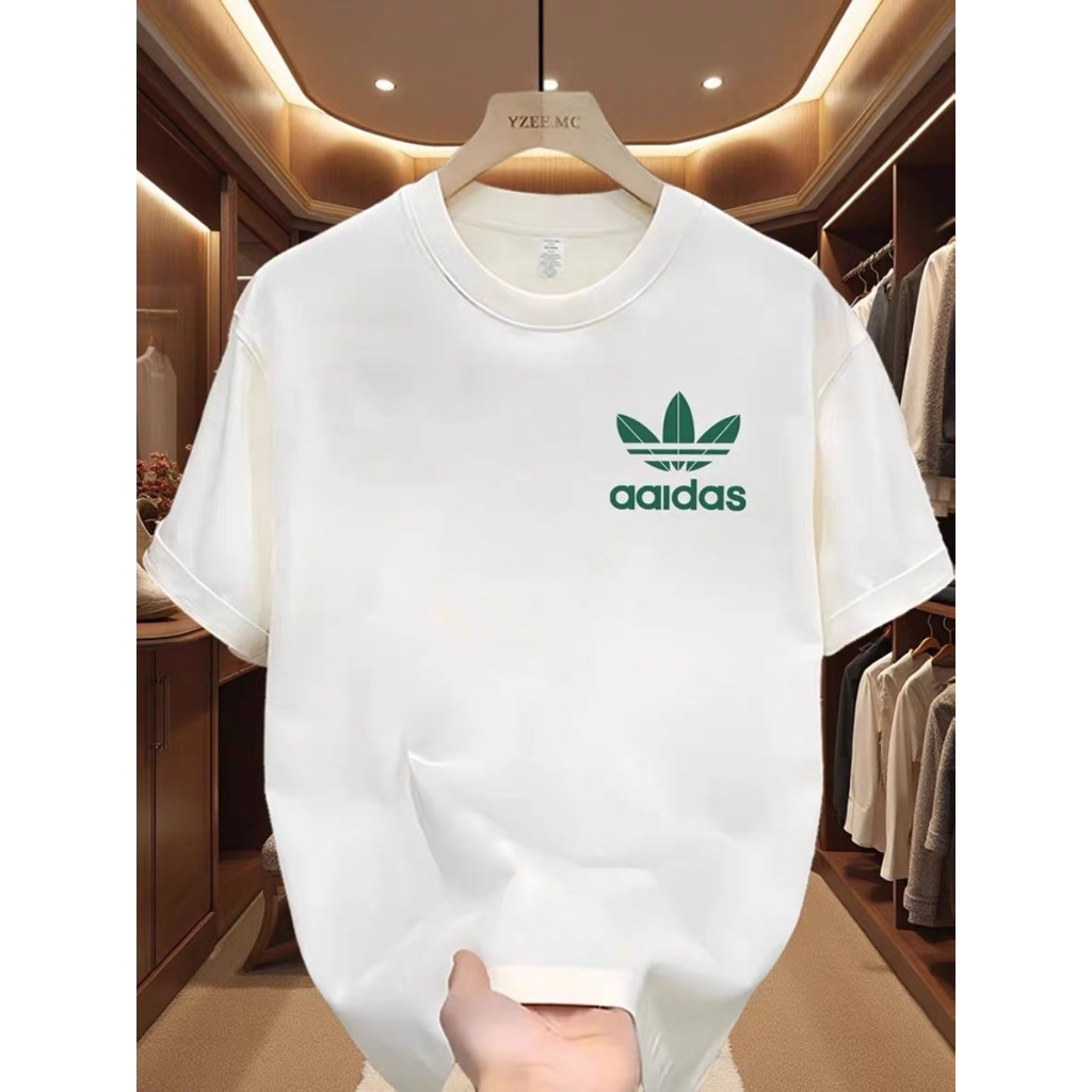 BOOM เสื้อยืดคอกลมสีพื้น ผ้าฝ้าย 100% เสื้อยืดผู้ชาย
